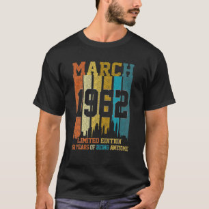 ヴィンテージ1962 60歳1962年3月60日Bi製 Tシャツ