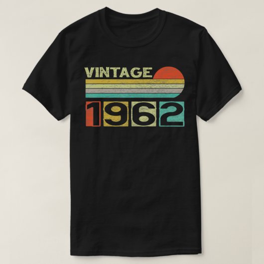 ヴィンテージ1962 60誕生日ギフト男性女性60年 Tシャツ (デザイン正面)