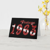 ヴィンテージ1963カード カード (黄色い花)