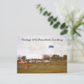 ヴィンテージ1963パラシュート着地はがき ポストカード (スタンド正面)