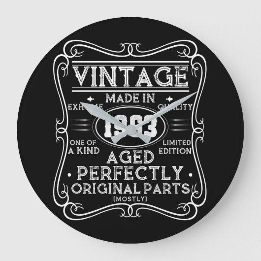 ヴィンテージ1963年レトロクラシック ラージ壁時計 (正面)