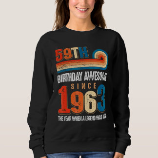 ヴィンテージ1963年59誕生日の伝説 スウェットシャツ