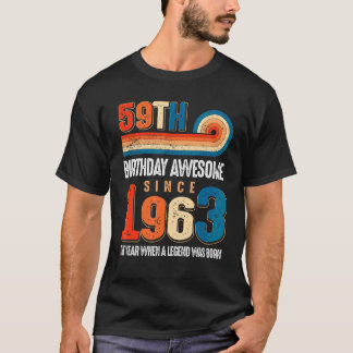 ヴィンテージ1963年59誕生日の伝説 Tシャツ