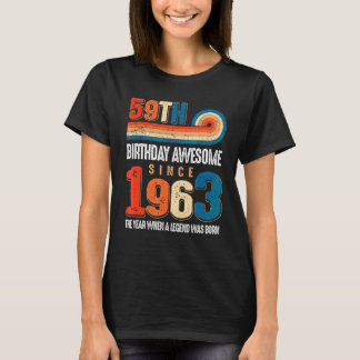 ヴィンテージ1963年59誕生日の伝説 Tシャツ