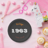 ヴィンテージ1963限定版62th誕生日ギフト ペーパープレート (パーティー)