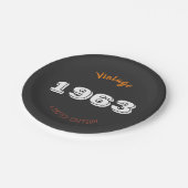 ヴィンテージ1963限定版62th誕生日ギフト ペーパープレート (アングル)