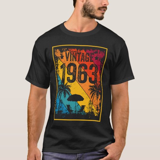 ヴィンテージ1963 60歳60誕生日1 Tシャツ (正面)