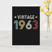 ヴィンテージ1963 60誕生日ギフト60歳 カード (黄色い花)