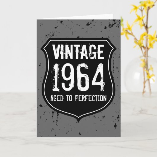 ヴィンテージ1964は完全さの挨拶状の人に老化しました カード (黄色い花)