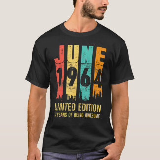 ヴィンテージ1964年6月58歳58誕生日 Tシャツ