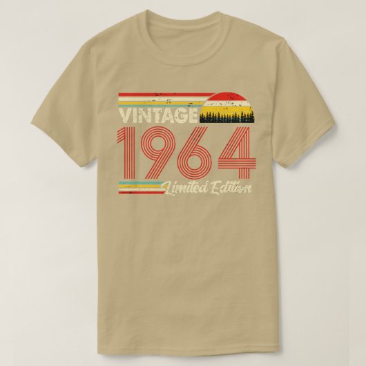 ヴィンテージ1964誕生日シャツ限定版1964 B Tシャツ (デザイン正面)
