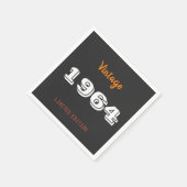 ヴィンテージ1964限定版60th誕生日ギフト スタンダードカクテルナプキン (角)