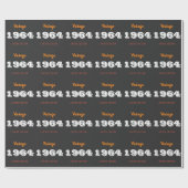 ヴィンテージ1964限定版60th誕生日ギフト ラッピングペーパー (フラット)