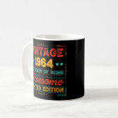 ヴィンテージ1964 1964 60誕生日60年 コーヒーマグカップ (正面左)