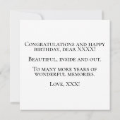 ヴィンテージ1964 60歳の誕生日金ゴールド カード (裏面)