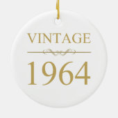 ヴィンテージ1964 60誕生日 セラミックオーナメント (裏面)