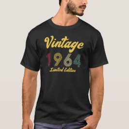 ヴィンテージ1964 60th誕生日ギフトマン tシャツ
