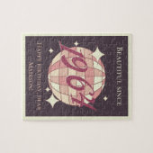 ヴィンテージ1964 60th誕生日レトロパープル ジグソーパズル (横)