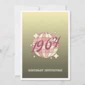 ヴィンテージ1964 60th誕生日レトロ金ゴールド招待状 招待状 (裏面)