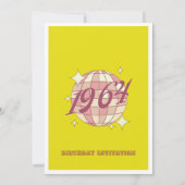 ヴィンテージ1964 61th誕生日レトログリーン招待状 招待状 (裏面)