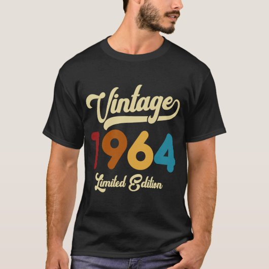 ヴィンテージ1964 Limited Edition 60誕生日 Tシャツ (正面)