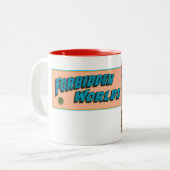 ヴィンテージ1965漫画ブックページアート ツートーンマグカップ (正面左)