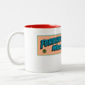 ヴィンテージ1965漫画ブックページアート ツートーンマグカップ (左)