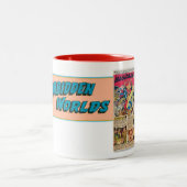 ヴィンテージ1965漫画ブックページアート ツートーンマグカップ (中央)