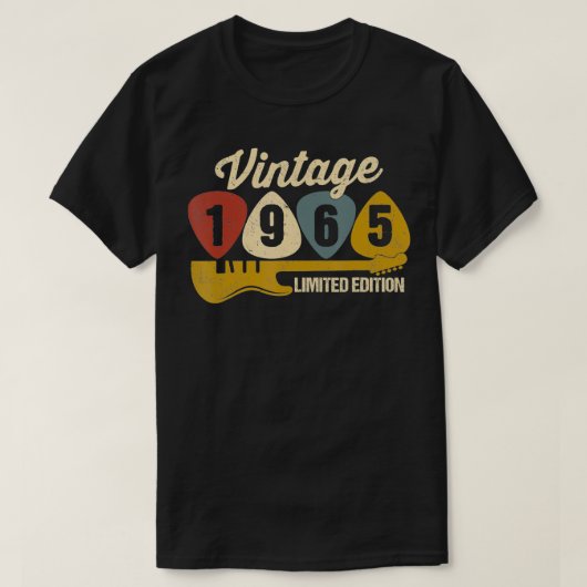 ヴィンテージ1965誕生日レトロギター57誕生日P Tシャツ (デザイン正面)