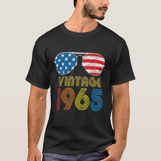 ヴィンテージ1965 57年57th米国国旗の誕生 tシャツ (正面)