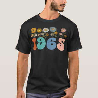 ヴィンテージ1965 59歳59誕生日ワイルドフラワー Tシャツ