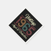 ヴィンテージ1965 60誕生日 スタンダードカクテルナプキン (角)