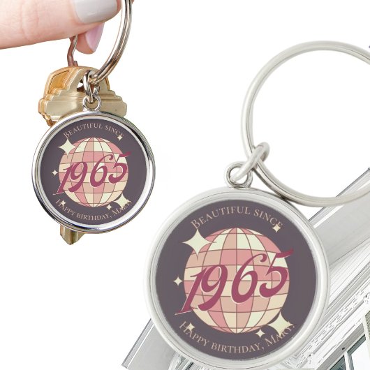ヴィンテージ1965 60th誕生日ギフトアクセサリー キーホルダー