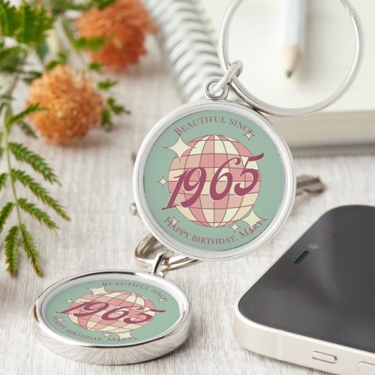 ヴィンテージ1965 60th誕生日ギフトアクセサリー キーホルダー