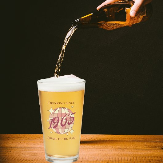 ヴィンテージ1965 60th birthday party beer タンブラーグラス