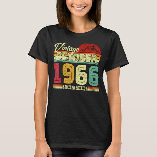 ヴィンテージ1966年10月素晴らしから第56回誕生日 Tシャツ (正面)