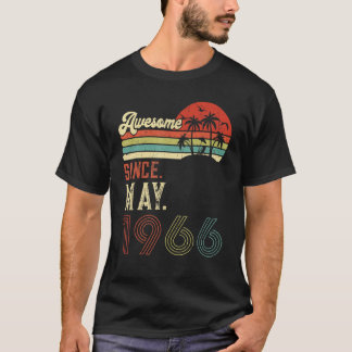 ヴィンテージ1966年5月56日誕生日レトロ56歳 Tシャツ