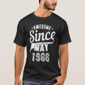 ヴィンテージ1966素晴らし私の56番目の誕生を5月から Tシャツ (正面)