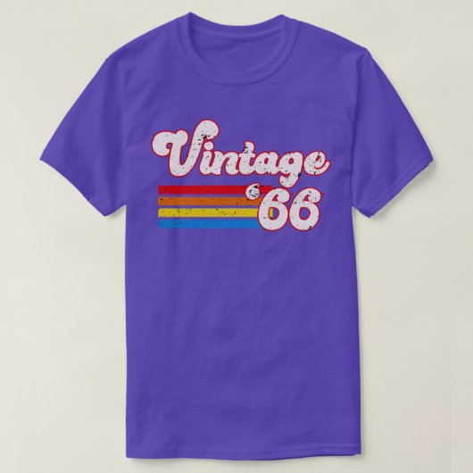 ヴィンテージ1966誕生日シャツレトロ66誕生日シェル Tシャツ (デザイン正面)