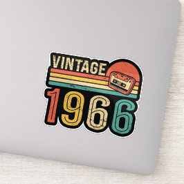 ヴィンテージ1966 バースデーミュージックカセットテープ 誕生日プレゼント シール