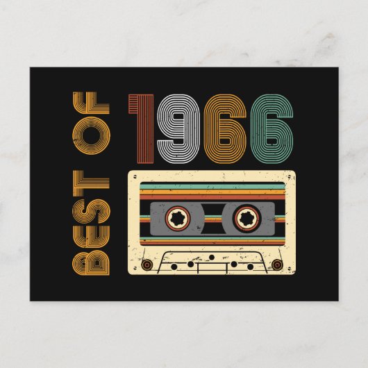 ヴィンテージ1966 製造1966 60歳の誕生日 60年記念 ポストカード (正面)