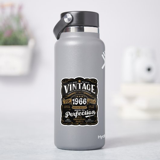 ヴィンテージ1966 60歳の誕生日を迎える シール (HydroFlask)