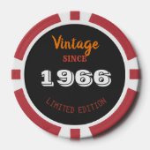 ヴィンテージ1966 - 60歳の誕生日限定ギフト ポーカーチップ (正面)