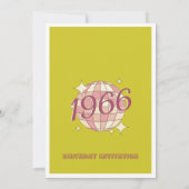 ヴィンテージ1966 60th誕生日レトログリーン 招待状 (裏面)