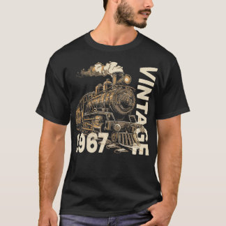 ヴィンテージ1967スチームパンク蒸気機関車57th tシャツ