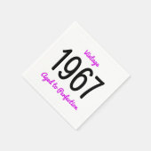ヴィンテージ1967年から1967年まで50歳の誕生日パーティー スタンダードカクテルナプキン (角)