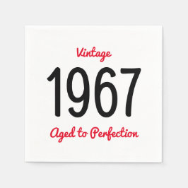 ヴィンテージ1967年から1967年まで50歳の誕生日パーティー スタンダードカクテルナプキン