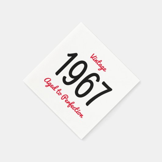 ヴィンテージ1967年から1967年まで50歳の誕生日パーティー スタンダードカクテルナプキン (角)