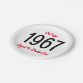 ヴィンテージ1967年から1967年まで50歳の誕生日パーティー ペーパープレート (アングル)