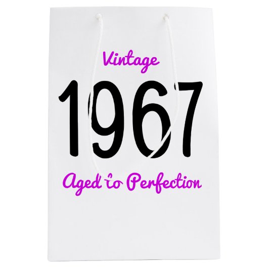 ヴィンテージ1967年から1967年まで50歳の誕生日パーティー ミディアムペーパーバッグ (正面)